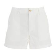 Polo Ralph Lauren Klassiska bomullstwill shorts för män White, Dam