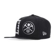 New Era Denver Nuggets Platt Skärm Snapback Keps Black, Unisex