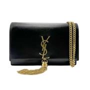 Yves Saint Laurent Vintage Pre-owned Tyg axelremsvskor Black, Dam