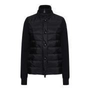 Moncler Svart Ull Quiltad Dunjacka Black, Dam