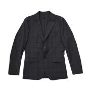 Selected Homme Slim Check Mörkgrå Blazer Gray, Herr