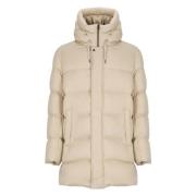 Herno Beige Dunjacka med huva Beige, Herr