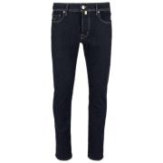 Jacob Cohën Mörkblå Slim Fit Denim Jeans Blue, Herr