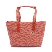 Michael Kors Pre-owned Pre-owned Canvas axelremsvskor Red, Dam