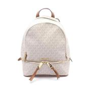 Michael Kors Pre-owned Pre-owned Canvas ryggsckar White, Dam