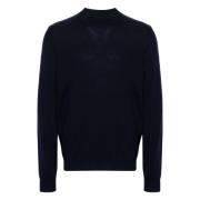 J.Lindeberg Blå Merino Turtle Neck Sweater Blue, Herr