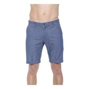 Armata Di Mare Blå Bomull Slim Fit Shorts Blue, Herr