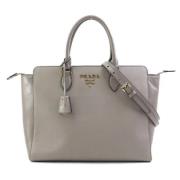 Prada Vintage Pre-owned Laeder handvskor Gray, Dam