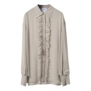 Nude Silke Volanger Blus Beige, Dam