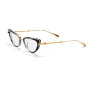 Valentino Retroinspirerade cat-eye glasögon i svart/guld Black, Dam