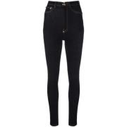 Philipp Plein Blå Skinny High Waist Jegging Blue, Dam