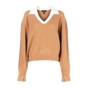 Rag & Bone Beige Cashmere Casual Sweater Brown, Dam