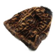 Fendi Vintage Pre-owned Tyg hattar-och-kepsar Brown, Dam