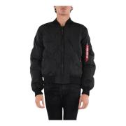 Alpha Industries Ma-1 Emb Logo Pufferjacka Black, Herr