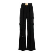 Elisabetta Franchi Wide Trousers Black, Dam