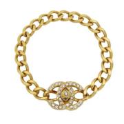 Chanel Vintage Pre-owned Metall armband Yellow, Dam