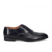 Sangiorgio Svarta Läderbrogues Skor Black, Herr