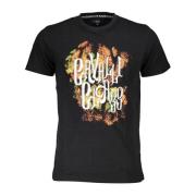 Cavalli Class Kortärmad Herr T-shirt Svart Logo Print Black, Herr