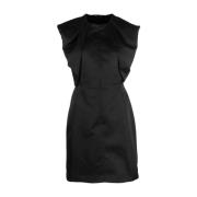 Proenza Schouler Svart Satin Shift Midi Klänning Black, Dam