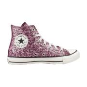 Converse Höga Top Sneakers i Svart Pink, Dam