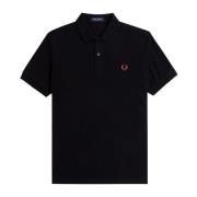 Fred Perry Klassisk Bomullspolotröja Black, Herr