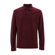 Corneliani Bomull och Kashmir Polo Skjorta Red, Herr