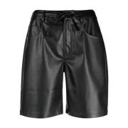 Proenza Schouler Svarta Faux Läder Casual Shorts Black, Dam