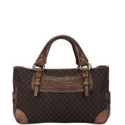 Celine Vintage Pre-owned Canvas handvskor Brown, Dam