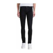 Antony Morato Svarta Tapered Byxor Stiligt Bekvämt Black, Herr