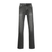 Ksubi Svarta Straight Jeans i Bomull Black, Herr