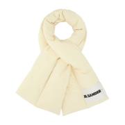 Jil Sander Elegant Cream Polyester Scarf Yellow, Herr