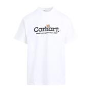 Carhartt Wip Vit Label Script T-Shirt White, Herr