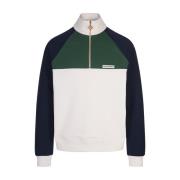 Casablanca Quarter Zip Sweatshirt i Färgblock White, Herr