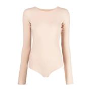 MM6 Maison Margiela Casual Beige Nylon Body Beige, Dam