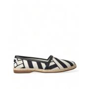 Dolce & Gabbana Randig Canvas Espadriller Stilfull Charm Black, Herr