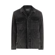 Dondup Corduroy Overshirt i Grå Gray, Herr