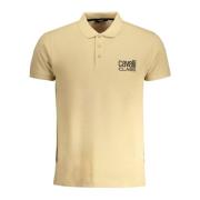 Cavalli Class Polo Med Kort Ärm Beige Logo Beige, Herr