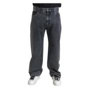 Dolce & Gabbana Mörkgrå Straight Denim Jeans Gray, Herr