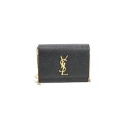 Yves Saint Laurent Vintage Pre-owned Laeder axelremsvskor Black, Dam