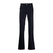 Brioni Blå Ull Straight Jeans Chamonix Blue, Herr