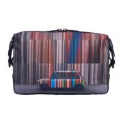 PS By Paul Smith Multifärgad Beauty Case med Svart Läder Multicolor, H...