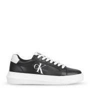 Calvin Klein Chunky Laceup Lädersneakers Black, Dam