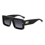 Dsquared2 Stiliga solglasögon Svart 807/9O Black, Unisex