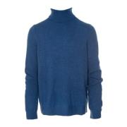 Samsøe Samsøe Merino Turtleneck Stickad Tröja Blue, Herr