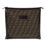 Fendi Vintage Pre-owned Canvas kuvertvskor Brown, Dam