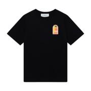 Casablanca Svart Logotyptryck Bomull T-shirt Black, Herr