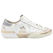 Golden Goose Superstar White and Silver Sneakers White, Dam