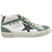 Golden Goose Mid Star Suede White Green Sneakers Multicolor, Herr