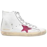 Golden Goose Vit Fucsia Stjärna Sneakers White, Dam