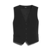 Max Mara Svart Jersey Bomull Gilet Jacka Black, Dam